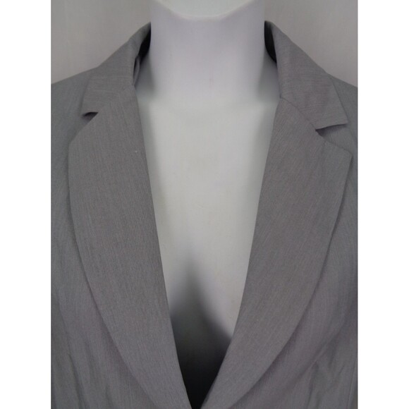 Elleven Gray Ruched 3/4 Sleeve Blazer Jacket Size Medium New - Picture 5 of 11